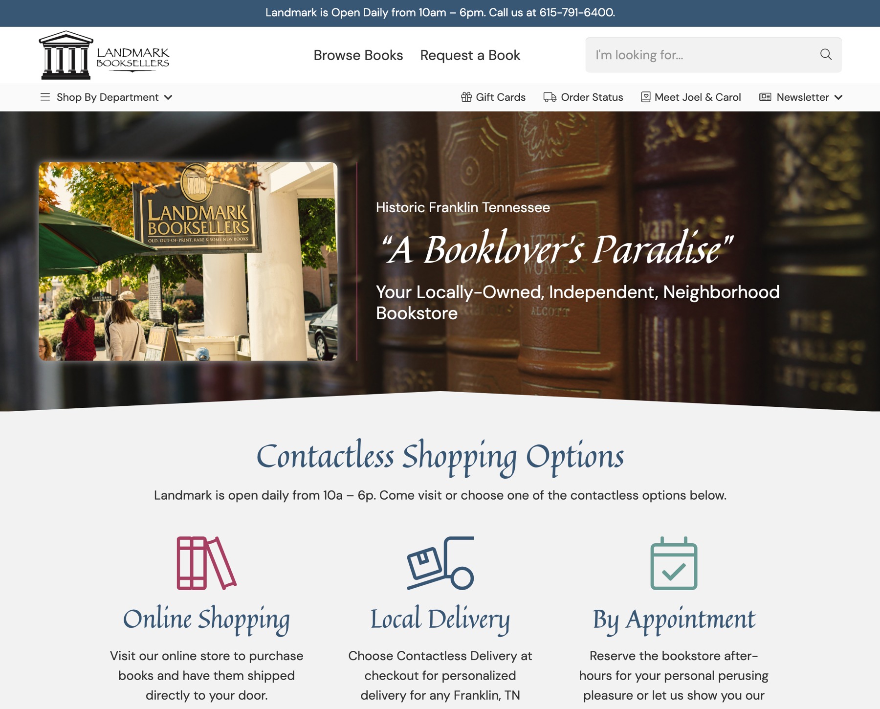 Landmark Booksellers Website